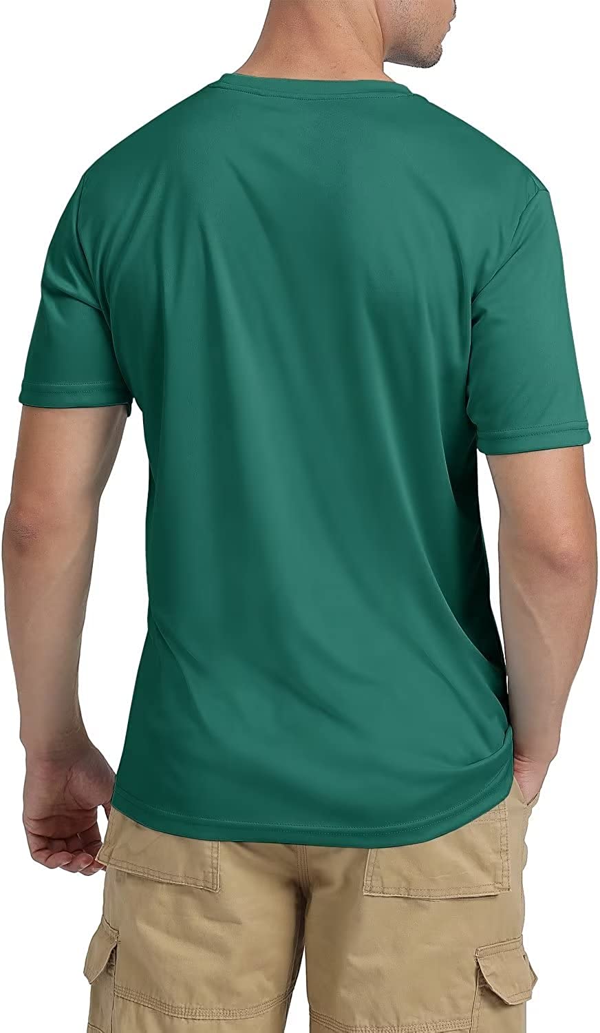 KEFITEVD Men's Short Sleeve Sun Protection Shirts Quick Dry UPF 50+ Rashguard Workout Fishing Swimming Athletic T-Shirts - Image 8